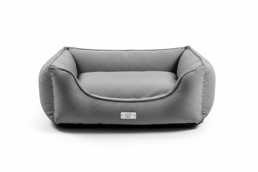 Orthopedic Dog Bed, Memory Foam Pet Sofa, Calming Dog Couch, Water Resistant Pet Bed, Washable Cover, Non-Slip Bottom, Chester, Grey, 50" X 40" X 13"